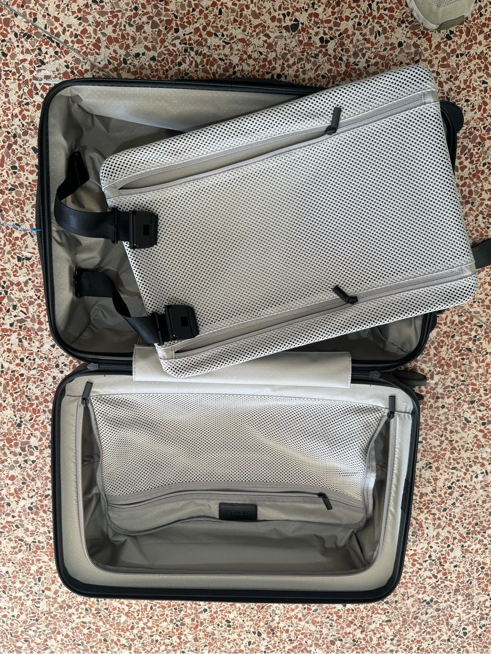 MONOS Black Carry-On Hard Shell Suitcase with Telescoping Handle